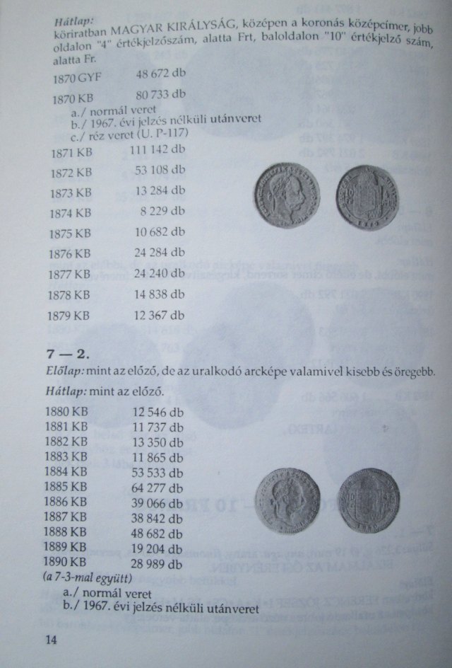 Becherer Károly: Magyar Érme katalógus 1867-1892
