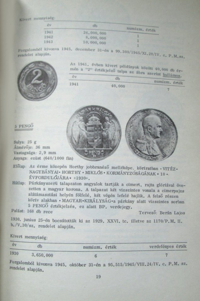 Lenyfalusi Kroly s Nagy dm: Magyarorszg fmpnzei 1926-1972
